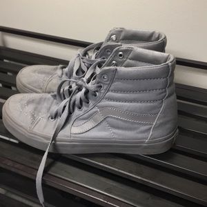 Monochrome hi sk8 vans